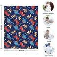 thumbnail image 4 of DarkBlue Dinosaurs Bones Pattern Blanket,Comfortable Soft Flannel Throw Blanket,All Season,Warm Lightweight Blankets for Sofa Bed Couch Living Room Chair,30"x40", 4 of 4