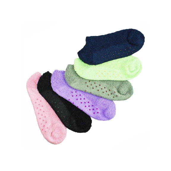 Soft & Cozy Non-Slip 6-Pack Ankle Slipper Socks