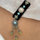 thumbnail image 3 of Black Velvet Hair Clip with Blue Turquoise Tassel Ethnic Style Women's Headwear Elegant Wedding Hair Accessories Ref: 4839, 3 of 5
