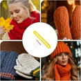 thumbnail image 7 of Hobbspring Knitting Loom Set Rectangular Knitting Board Loom Plastic Darning Needle Crochet Needle Yellow Scarf Looms Long Hats Shawl Making Tool DIY Yarn Weaving Kits for Women Adults Beginners, 7 of 7