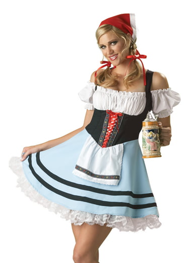 Gretchen Swiss Alps Girl Bavarian Beer Garden Dress Up Halloween Adult Costume 
