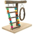 thumbnail image 2 of Jaula para pájaros, soporte para periquitos, percha de juguete, juguete de madera para pájaros, divertido juguete para pájaros, soporte para tren para pájaros, 2 of 8