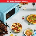 thumbnail image 3 of Galanz GLCMKZ09BER09 Horno microondas retro de encimera con cocción y recalentamiento automáticos, descongelación, funciones de inicio rápido, fácil limpieza con plato giratorio de vidrio, manija de, 3 of 5