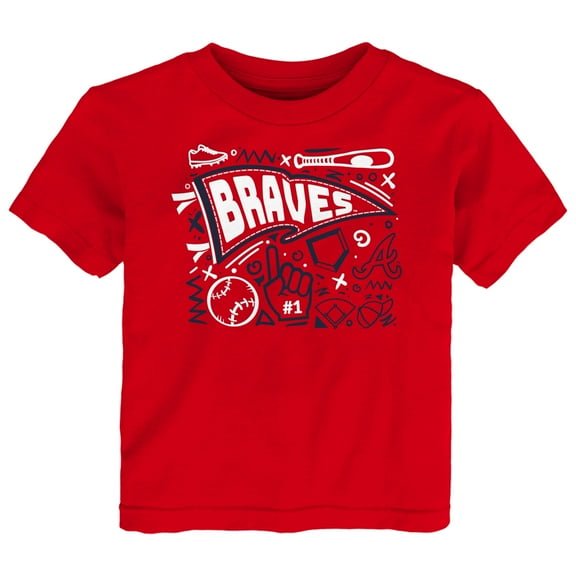 Toddler Red Atlanta Braves Ballpark Fun T-Shirt