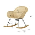 thumbnail image 5 of South Shore Balka Bohemian Rocking Chair in Rattan, Beige, 5 of 13