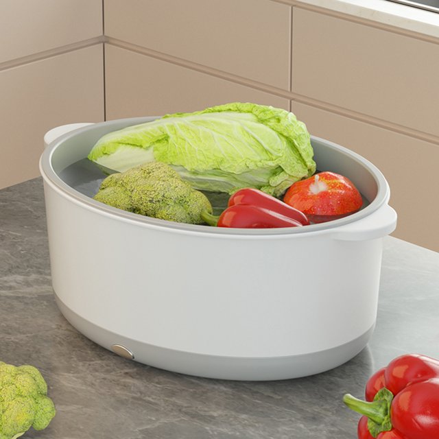 Kitchen Organizers and Storage Fruit And Vegetable Washing Machine, Washing Basket Fruit And Vegetable Washing Machine For Fruit And Vegetable Quiet Operation, Cleaning Machine Battery Power
