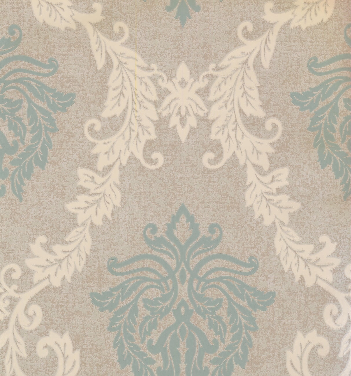 DAMASK Traditional Cream, Green Wallpaper Roll Walmart Canada