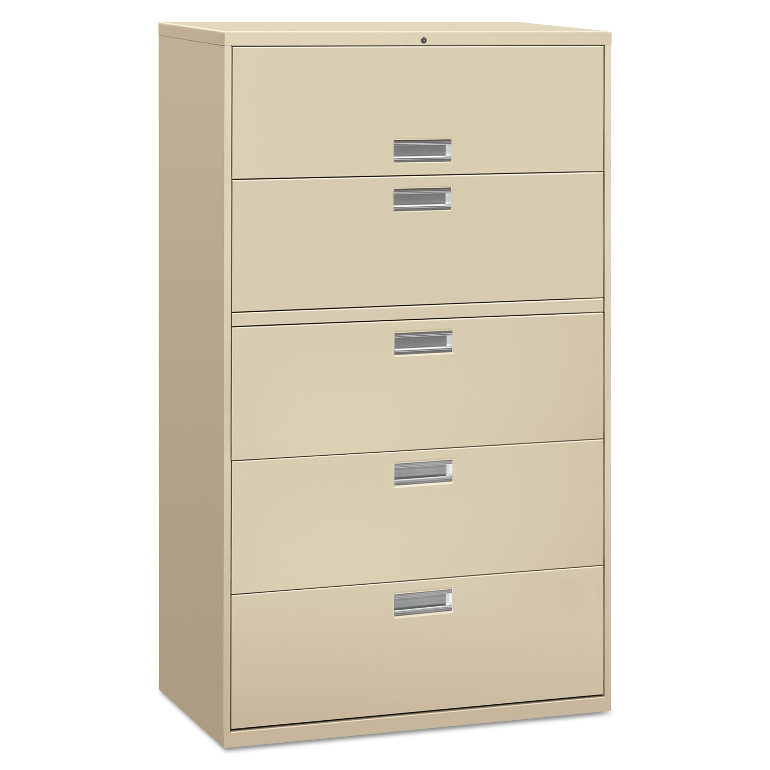 Three-Drawer Lateral File Cabinet, 42w x 18d x 39.5h, Putty - image 2 of 2