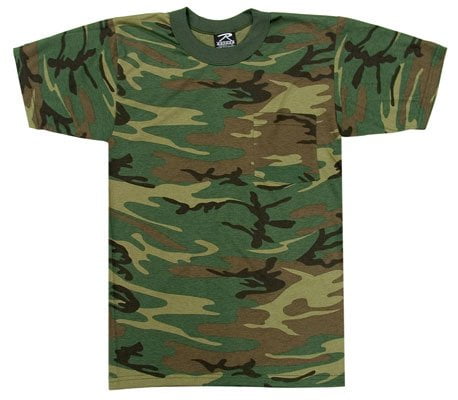 Rothco Woodland Camo T-Shirt w/ Pocket 