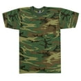 thumbnail image 1 of Rothco Woodland Camo T-Shirt w/ Pocket - Small, 1 of 4