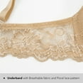 thumbnail image 6 of Wingslove Women's Push Up Sexy Lace Padded Plunge Underwire Lift Up Bras Add 1 Cup Boost Brassiere,Beige 38D, 6 of 6