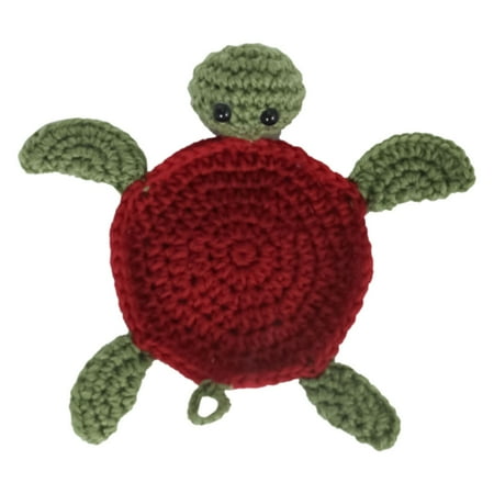 

Flybaeast Placemat Turtle Heat Insulation Mat Hand Knitted Mug Placepan Mat (Red)