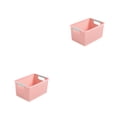 thumbnail image 4 of Caja de plástico Bearachild duradera organizador de almacenamiento apilable para habitación o dormitorio color rosa S 2Conjunto, 4 of 6