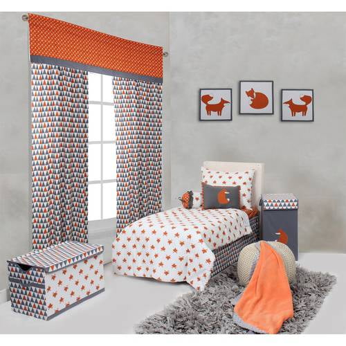 Bacati Playful Fox Print Fitted Crib Sheets (Set of 2)