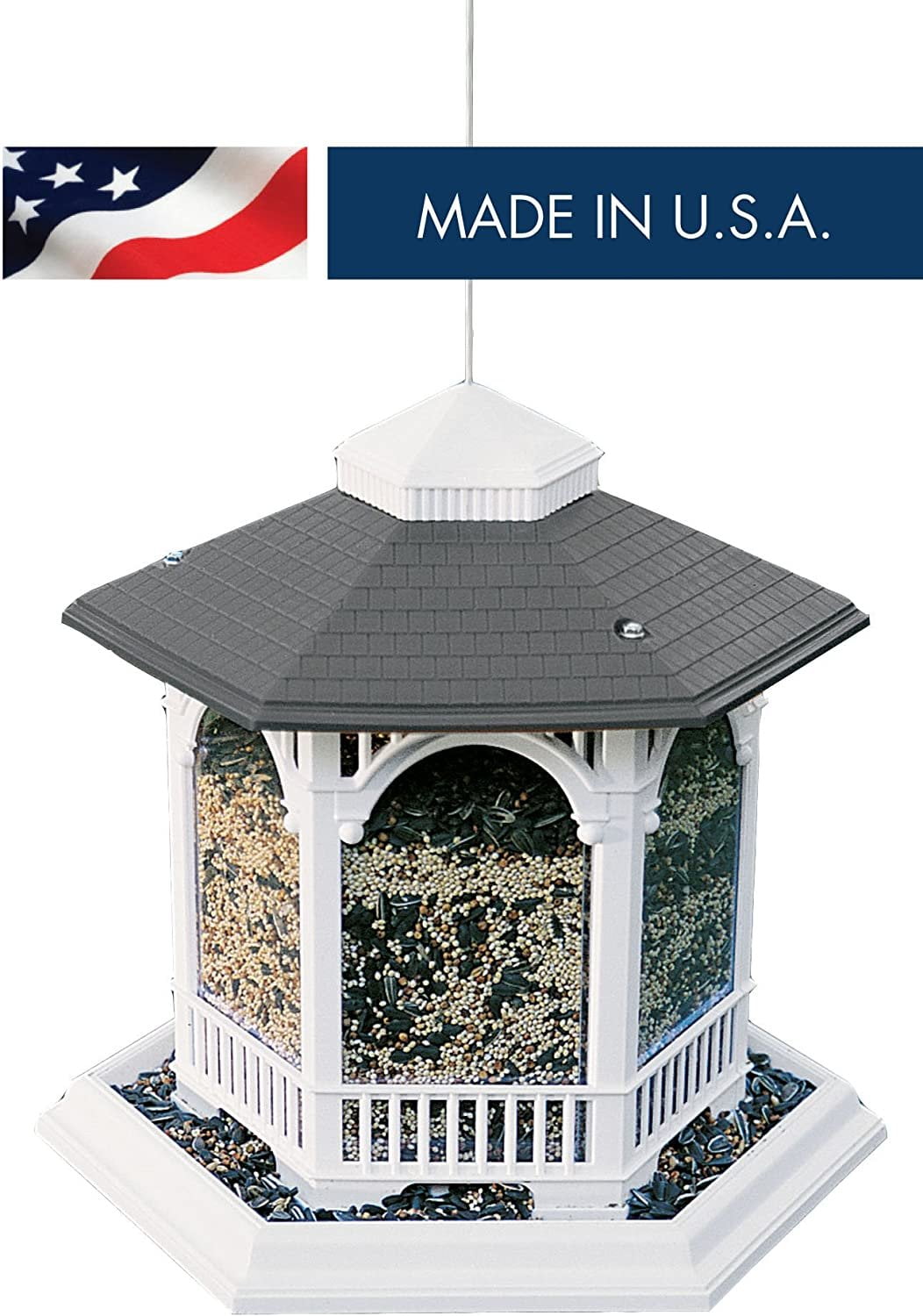 WoodLink Audubon Hopper Deluxe Gazebo Wild Bird Feeder, 10 lb Capacity