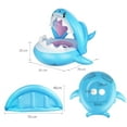 thumbnail image 2 of Adorable Shark Baby Swim Ring with Sunshade and Bells, 2 of 5