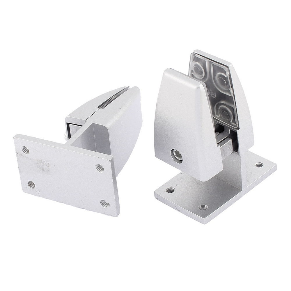 Uxcell Adjustable Glass Shelf Clip Clamp Holder Bracket Silver Tone