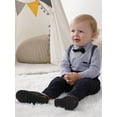 thumbnail image 2 of Toddler Boys Outfits Suits Baby Formal Party Clothes Striped Shirt Suspender Pants Tie 12 Months-5T, 2 of 11