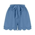 thumbnail image 6 of IROINNID Women's Summer Casual Double-Layer Solid Comfy Shorts, 6 of 9