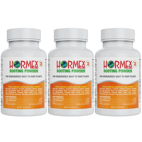 Hormex Rooting Powder #3 - Root Hormone & Stimulator for   Common Home and Garden Plant   (3 Pack)