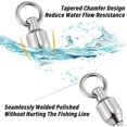 thumbnail image 4 of czcpp-20 Pack Fishing Swivels with Oval Split Rings, Ball Bearing Snaps Swivels Saltwater Swivels Fishing Tackles Stainless Steel Solid Rings Heavy Duty Hyper Wire Lure Rings Connector, 4 of 4