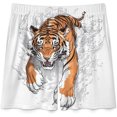 thumbnail image 4 of NICKSUN Shorts de Pyjama Amusants pour Hommes, Bas de Pyjama Doux avec Poches, Tigre, S, 4 of 6
