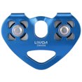 thumbnail image 2 of Lixada Lixada Dual Sheave Climbing Pulley with Screw Lock Carabiner Set for Rescue and Mountaineering - Blue, 2 of 6