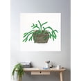 thumbnail image 2 of Green, Small Pot / Botanical, Poster, Oil Pastel Drawing Poster Wall Art, Modern Wall Decor For Living Room Bedroom, 16x16 UNFRAMED, 2 of 3