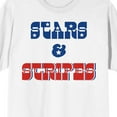 thumbnail image 2 of Americana Stars & Stripes Men's White T-Shirt-Medium, 2 of 4