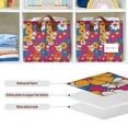thumbnail image 4 of Yayeee Foldable Storage Basket for Shelves with Handles Set of 2 Waterproof Cloth Bins, Red Whimsical Floral, 4 of 7