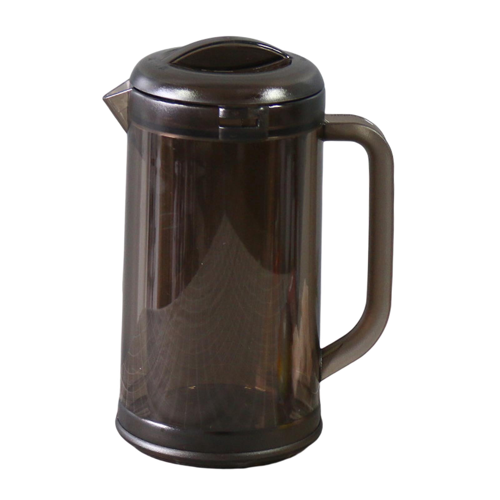 Fiocias Water Jug Fridge Jug Pitcher with Handle Shatterproof Drink Dispenser Teapot for Dark Brown