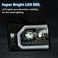 thumbnail image 6 of PIT66 LED Tube Projector Headlights Fit For 07-13 GMC Sierra 1500 2500HD 3500HD Headlamp Chrome, 6 of 9