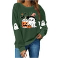 thumbnail image 2 of Halloween Printed Womens Casual Crewneck Sweatshirts Long Sleeve Cute Tunic Tops Loose Fitting Pullover, 2 of 6