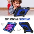 thumbnail image 4 of AVAWO Case for iPad Mini 6 / Mini 7 8.3 inch 2021 Release, Shockproof Rugged Kids Case with [360 Rotating Stand] [Hand Strap] for iPad Mini 6th/7th Gen 8.3-Black+Blue, 4 of 8