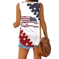 thumbnail image 3 of CHGBMOK Womens American Flag Tank Tops 4th of July Camo Tee Summer Loose Sleeveless Patriotic T Shirts USA Star Striped Tops Plus Size, 3 of 6