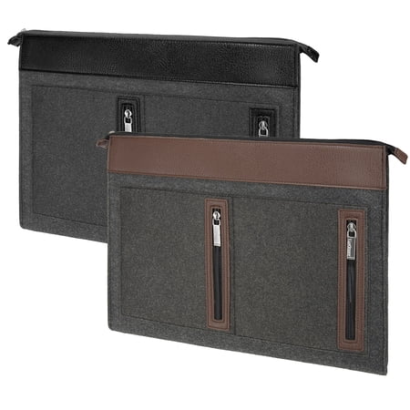 UPC: 0610074764663 | Vangoddy 2 Pack Slim Light weight Sleeve Case for 15 Inch Laptop Black and Brown (PT_000001151)