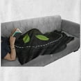 thumbnail image 6 of Avocado Soft Flannel Fleece Blanket, Alligator Pear Growing on Tree Branch Graphic with White Frame Background, Cozy Plush for Indoor and Outdoor Use, 50" x 60", Green Charcoal Grey, by Ambesonne, 6 of 6