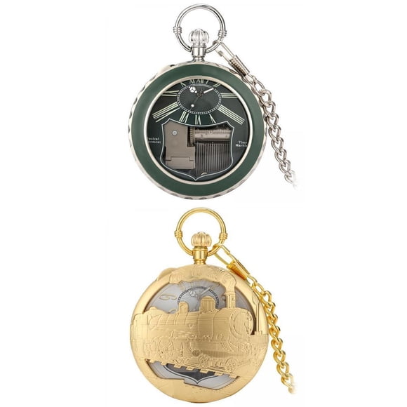 Reloj de bolsillo Vintage Yinane 2 Piezas Coleccionables musical