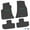 Black w/ Green Insert, variant on Flextread Floor Mats for 11-24 Dodge Challenger RWD - Mopar Licensed Factory Fit - Black w/ Red Scat Pack Insert - Custom Vintage - 100% Made in USA