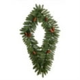 thumbnail image 4 of Nearly Natural 3ft. Holiday Christmas Geometric Diamond Wreath with Pinecones and 50 Warm White LED Lights, 4 of 5