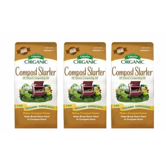 Espoma Organic Compost Starter; All-Natural Composing Aid Helps Break Down Organic Matter to Make Rich Compost for Organic Gardening. 4 lb. Bag; Pack of 3