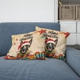 thumbnail image 2 of Merry Christmas Santa Belgian Malinois Scarf Twinkling Lights Xmas Holiday Pillow Cushion Double Sided Sheepdog Dog Lover Gifts Throw Pillow - 00022, 2 of 4