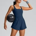 thumbnail image 2 of lcziwo Womens Athletic Romper Workout Running Onesie Shorts Jumpsuits Gym Yoga Tennis Skort Rompers Beach Vacation Outfits Ofertas de Hoy en Liquidaci贸n Navy L, 2 of 9