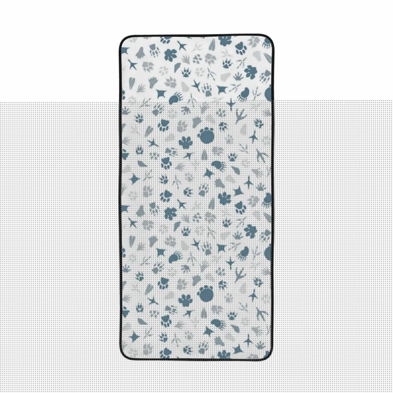 LNWH Bath Towel, Animal Footprints Pattern Absorbent Coral Fleece Bath Towel for Bathroom, Gym, Beach-27x55in