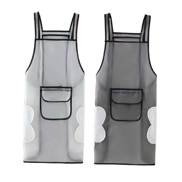 Delantal de TPU para mujer, delantal de cocina con lazos largos, delantal multifuncional para hornear, delantal de Chef para trabajar carpintería, 68cmx110cm