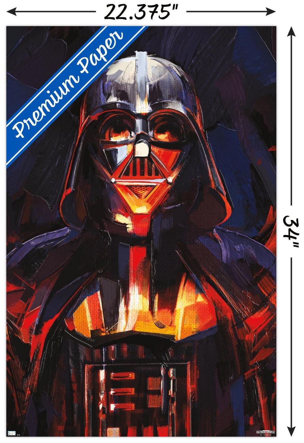 Star Wars: Obi-Wan Kenobi - Darth Vader Painting Wall Poster, 22.375" x 34"