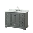 thumbnail image 6 of Wyndham Collection WCS202048SGBCMUNOMXX Deborah 48" Free Standing Single Vanity Set - Dark, 6 of 7