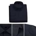 thumbnail image 4 of Beauty-Emily Men’s 4-Piece Suit Set, Two-Button Blazer, Vest, Pants & Navy Blue Shirt – Slim Fit Solid Color Formal Business & Wedding Attire, 4 of 7