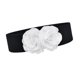 thumbnail image 3 of Cinturón elástico ancho para mujer, elegante, con flores grandes, para vestido. Flor blanca, 3 of 9