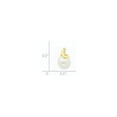 thumbnail image 3 of Real 14kt Yellow Gold 8-9mm White Button Freshwater Cultured Pearl Pendant Slide; for Adults and Teens; for Women and Men, 3 of 4